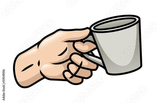 Vector: Hand Holding A Mug Hand Holding A Mug