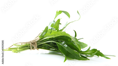 Photo: Fresh arugula, isolated on white Fresh arugula, isolated on white