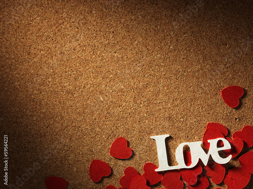 Photo: Holidays card with word "love" and heart Holidays card with word "love" and heart