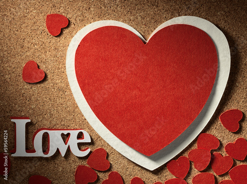 Photo: Holidays card with word "love" and heart Holidays card with word "love" and heart