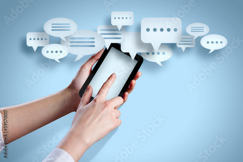 Photo: Smartphone in hand Smartphone in hand