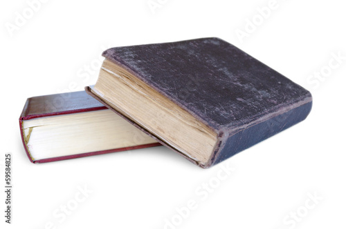 Photo: books on a white background books on a white background