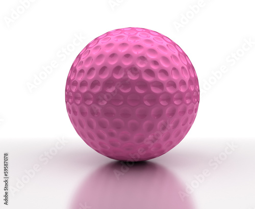 Illustration: Pink Golf ball Pink Golf ball