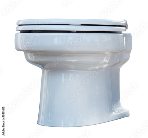 Photo: White toilet bowl. Isolated White toilet bowl. Isolated