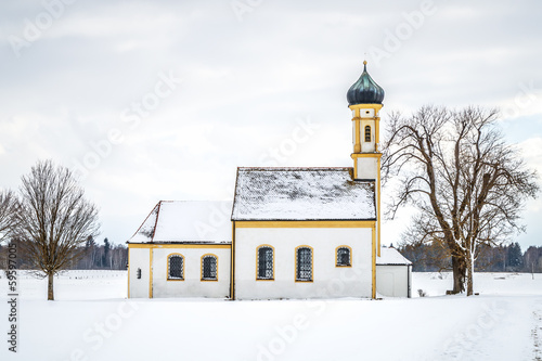 Photo: winter scenery church winter scenery church