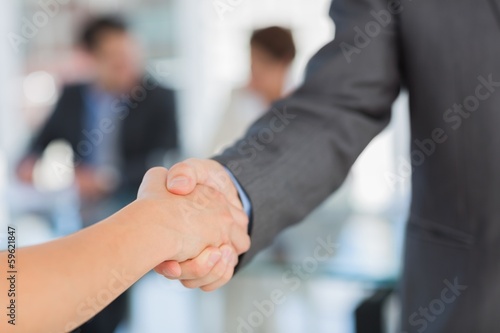 Photo: Handshake to seal a deal after a meeting Handshake to seal a deal after a meeting
