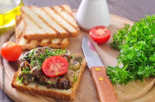 Photo: bread with mushrooms bread with mushrooms