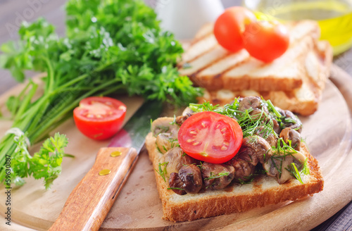 Photo: bread with mushrooms bread with mushrooms