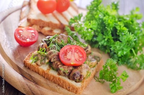 Photo: bread with mushrooms bread with mushrooms