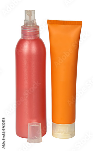 Photo: Closed Cosmetic Or Hygiene Plastic Bottle Of Gel, Liquid Soap, Closed Cosmetic Or Hygiene Plastic Bottle Of Gel, Liquid Soap,