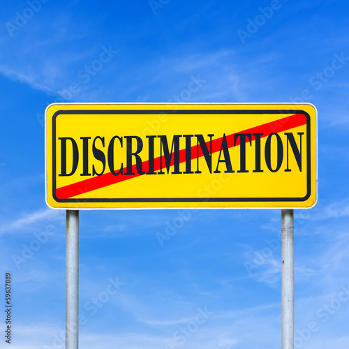 Photo: Stop discrimination Stop discrimination