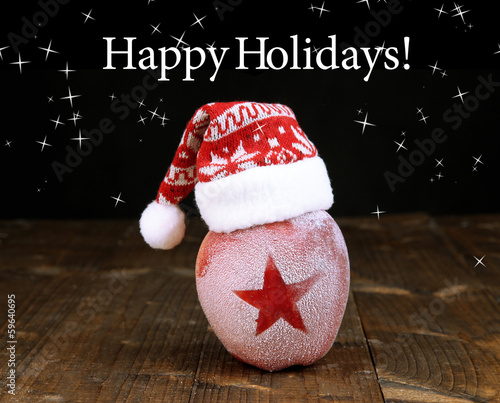 Photo: Holiday apple with frosted star Holiday apple with frosted star