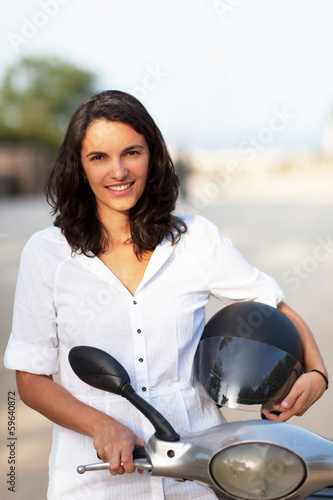 Photo: woman with helmet woman with helmet