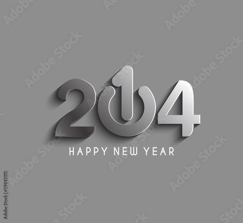 Vector: Happy new year 2014 text design. Happy new year 2014 text design.