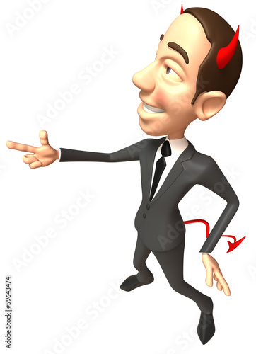 Illustration: Evil businessman Evil businessman