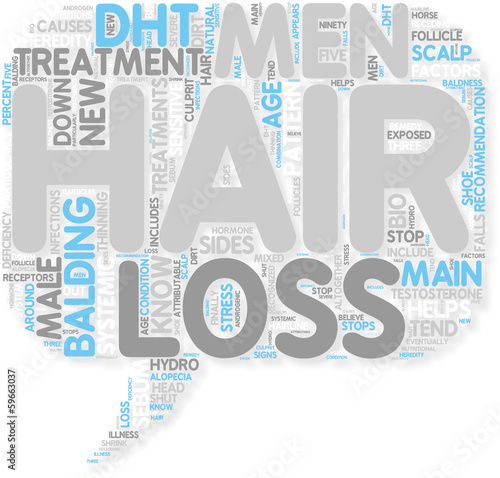Vector: Concept of Hair Loss Treatments for men Concept of Hair Loss Treatments for men