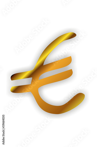 Illustration: goldenes Eurozeichen goldenes Eurozeichen