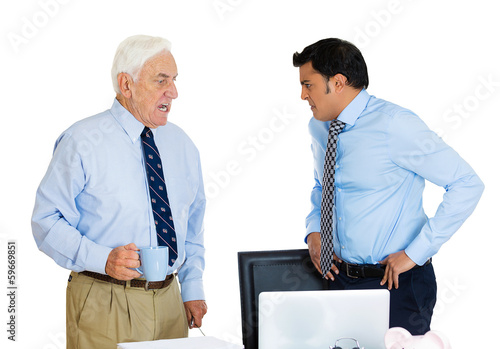 Photo: Conflict at work, corporate office. Subordination Conflict at work, corporate office. Subordination