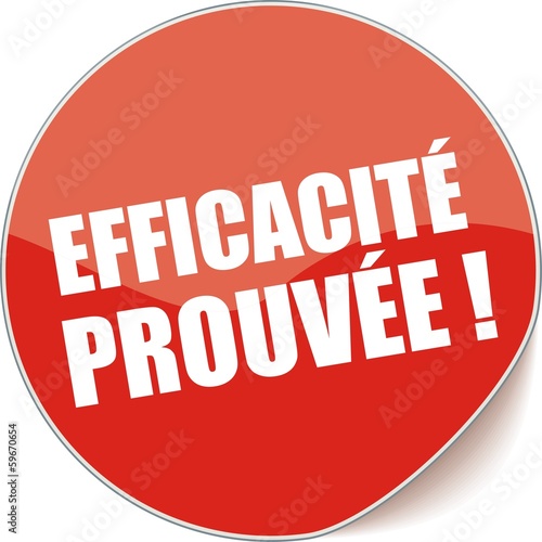 Vector: étiquette efficacité prouvée étiquette efficacité prouvée