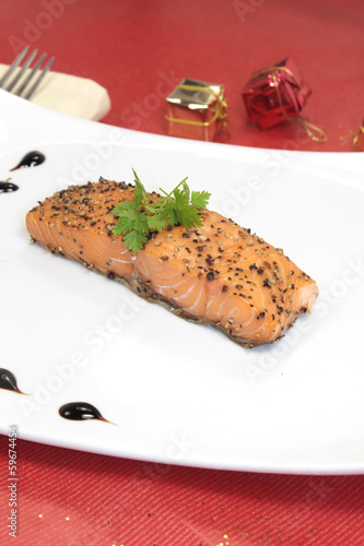 Photo: pavé de saumon pavé de saumon