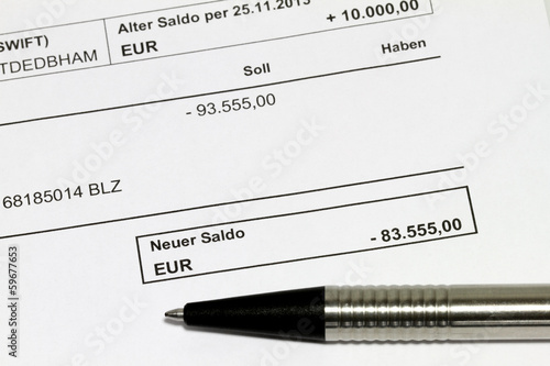 Photo: Bankschulden Bankschulden