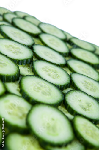Photo: stack of sliced cucumbers stack of sliced cucumbers