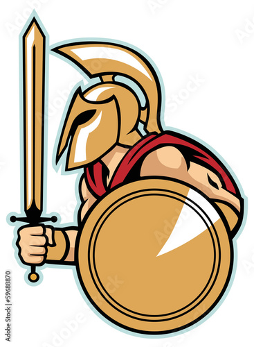 Vector: spartan army with shield spartan army with shield