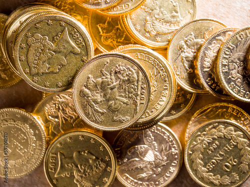 Photo: Lots of gold coins Lots of gold coins