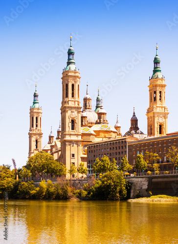 Photo: Basilica of Our Lady of the Pillar from Ebro Basilica of Our Lady of the Pillar from Ebro