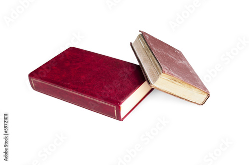 Photo: books on a white background books on a white background
