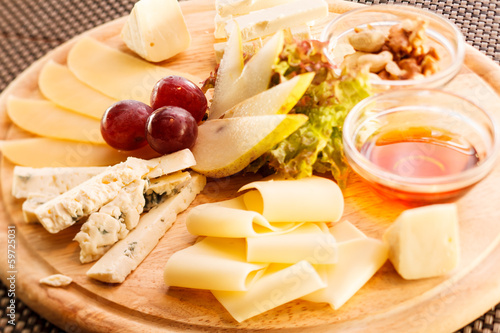 Photo: cheese plate with grapes cheese plate with grapes