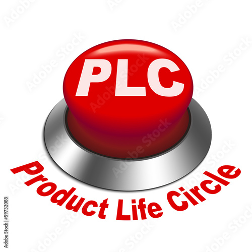 Vector: 3d illustration of PLC ( Product Life cycle ) button 3d illustration of PLC ( Product Life cycle ) button