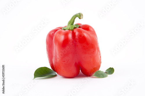 Photo: Fresh red paprika, isolated Fresh red paprika, isolated