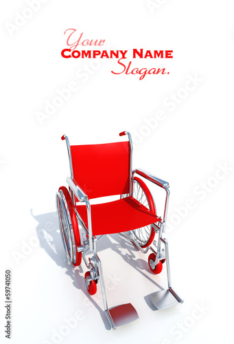 Illustration: Red wheelchair Red wheelchair