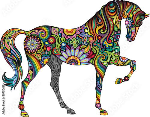Vector: Cheerful horse Cheerful horse