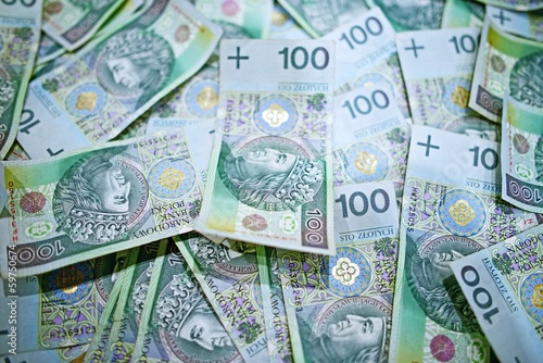 Photo: 100 Polish Zloty Bills 100 Polish Zloty Bills