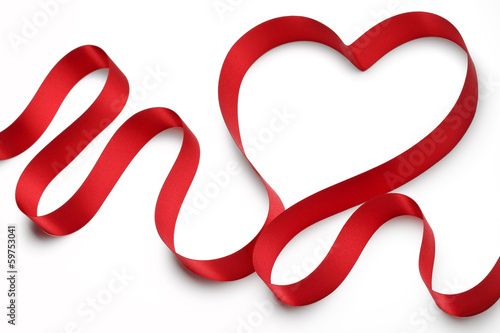 Photo: Red ribbon heart Red ribbon heart