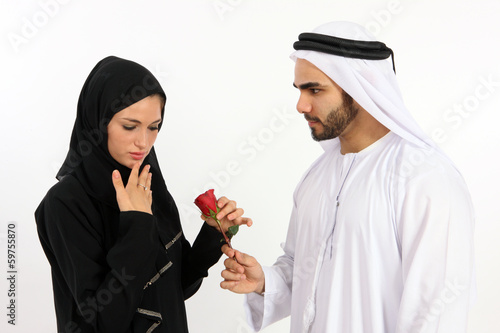 Photo: Arab Man Declares His Emotions With A Rose Arab Man Declares His Emotions With A Rose