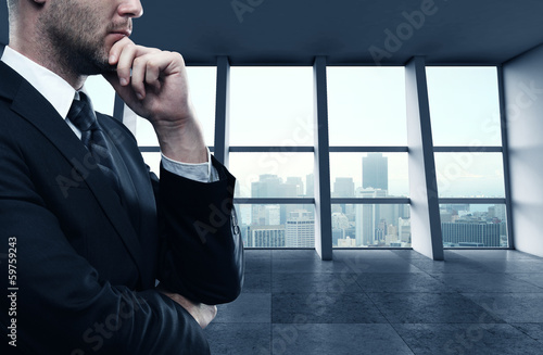 Photo: businessman thinking businessman thinking