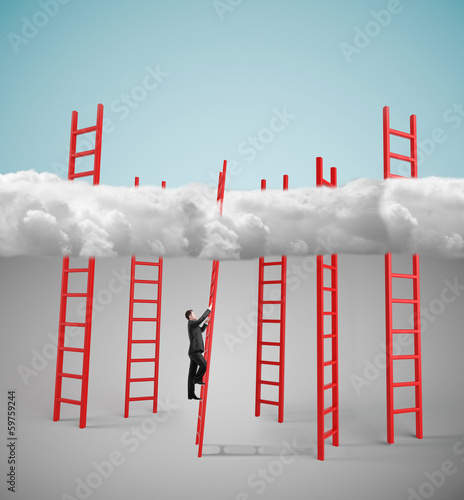 Photo: businessman climbing businessman climbing