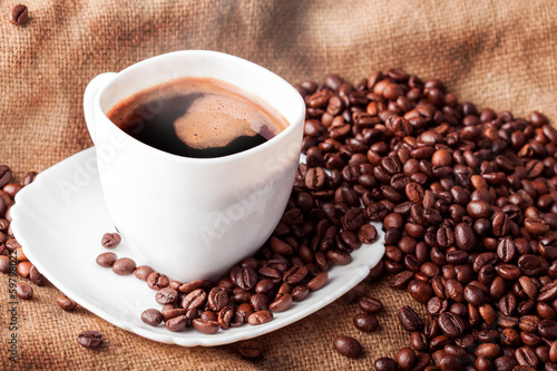 Photo: cup of hot coffee cup of hot coffee