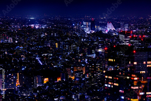 Photo: 東京の住宅街の夜景 東京の住宅街の夜景