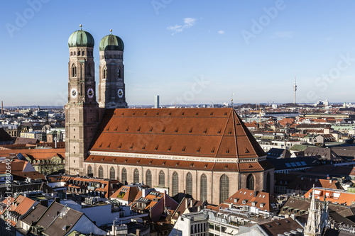 Photo: The Church of Our Lady (Frauenkirche) in Munich (Germany, Bavari The Church of Our Lady (Frauenkirche) in Munich (Germany, Bavari