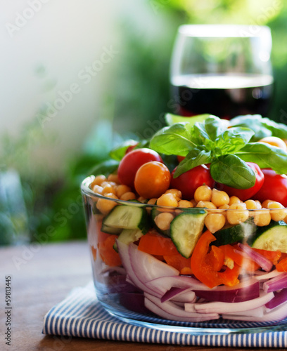 Photo: Fresh Layered Chickpea Salad Fresh Layered Chickpea Salad