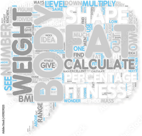 Vector: Concept of How To Calculate Body Fat Percentage Concept of How To Calculate Body Fat Percentage
