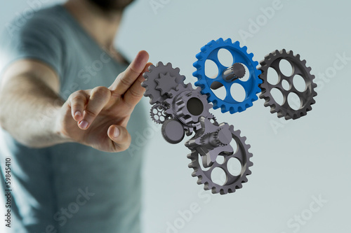 Photo: gear hand gear hand