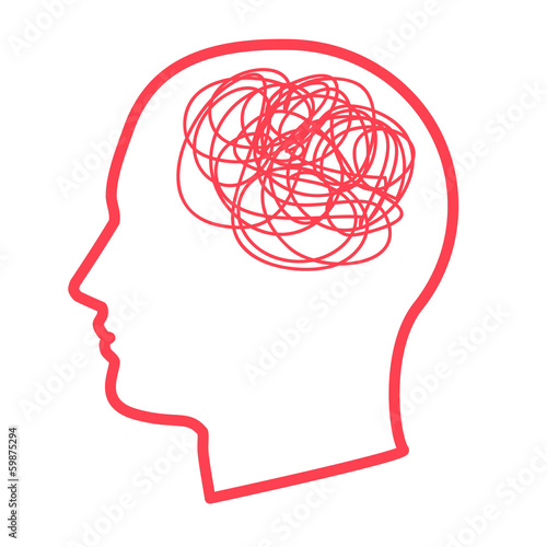 Vector: Head with a doodle Head with a doodle
