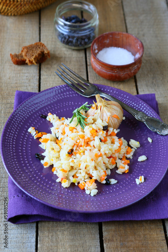 Photo: appetizing pilaf with carrots and barberry appetizing pilaf with carrots and barberry