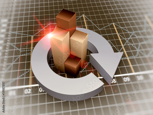 Illustration: Financial and business concept Financial and business concept