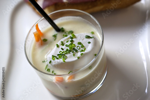 Photo: Verrine de mousse de légumes et fromages blanc Verrine de mousse de légumes et fromages blanc